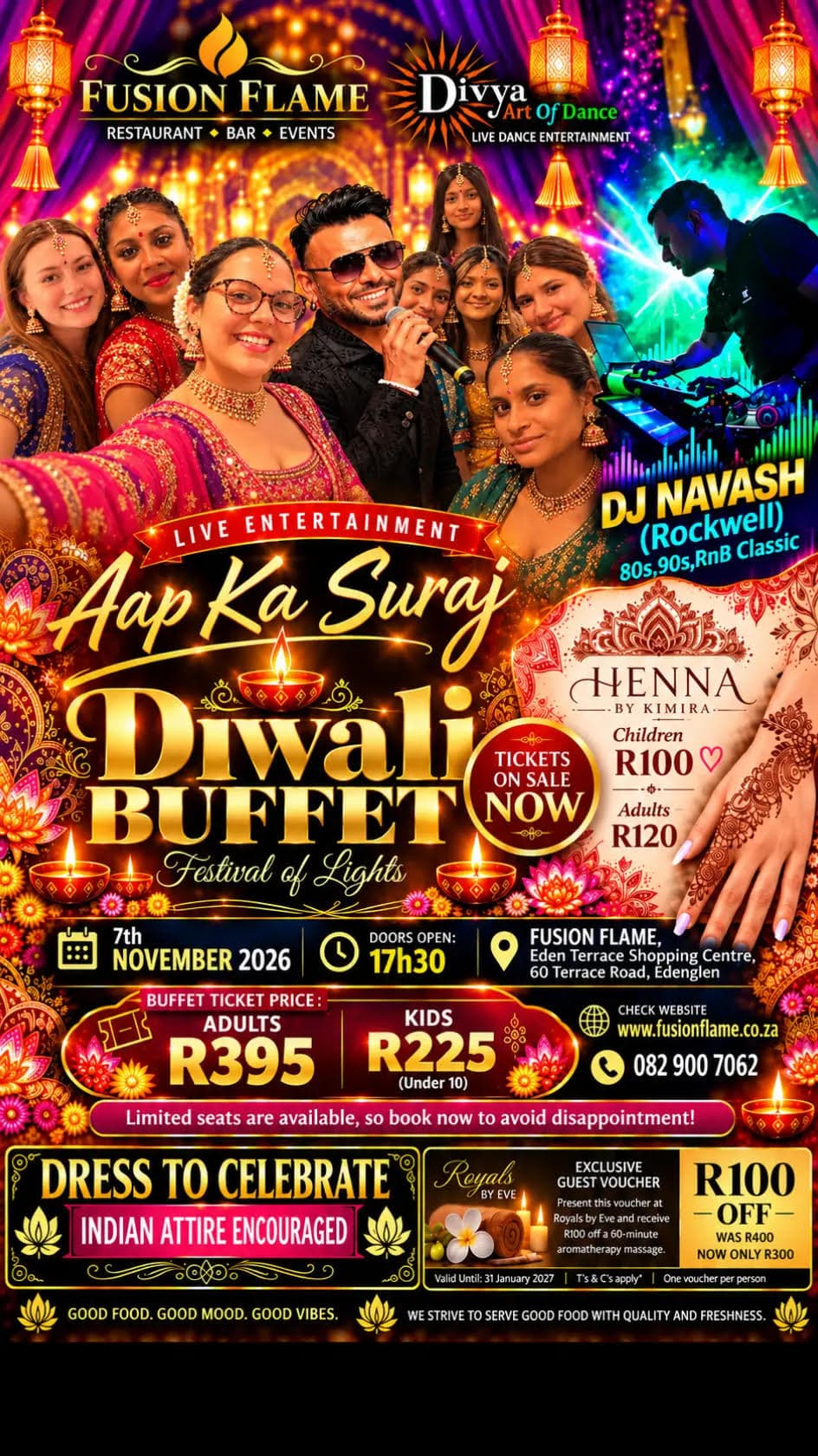 Fusion Flame Diwali Dinner ( Kids Ticket under 10)
